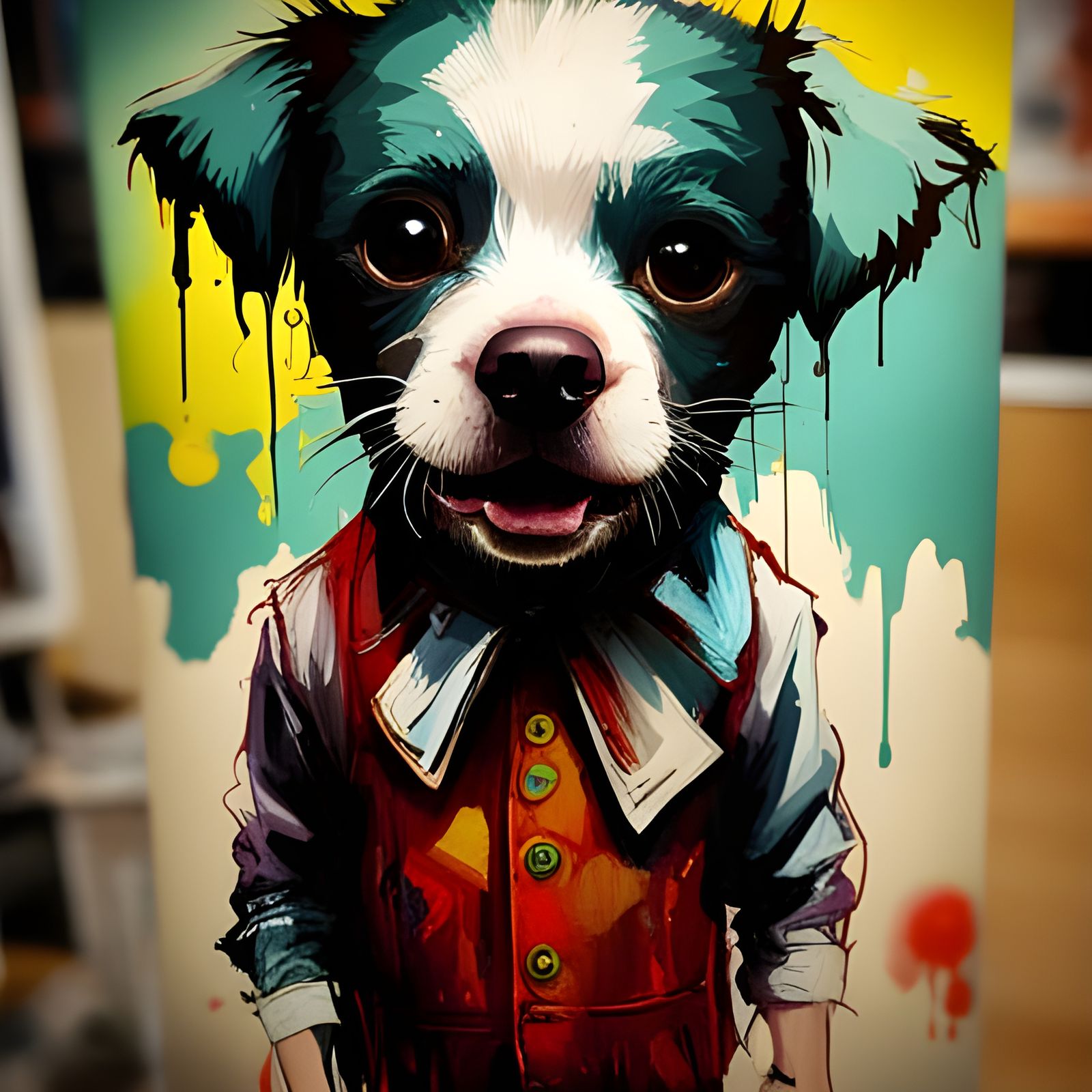 Clown Puppy: A Bright and Colourful Masterpiece