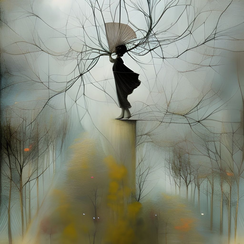 Ballerina in Floral Double Exposure Collage