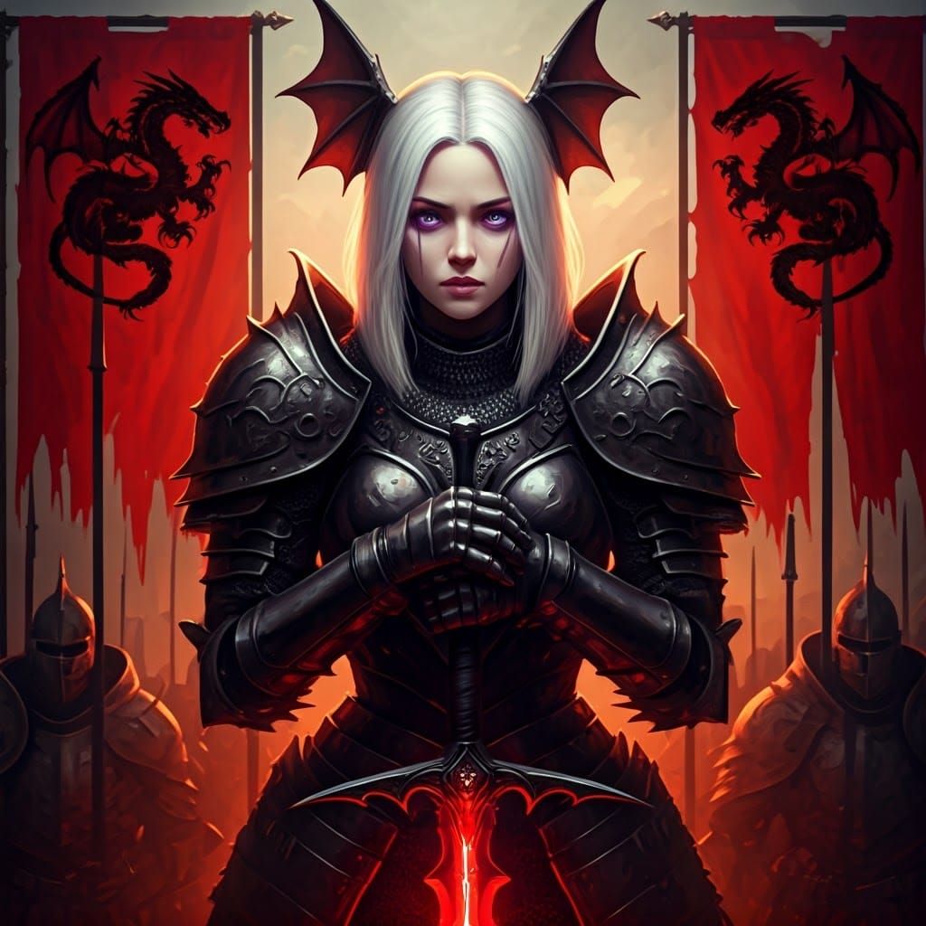 Victorious Fantasy Warrior Unveils Dragon-Helm Splendor