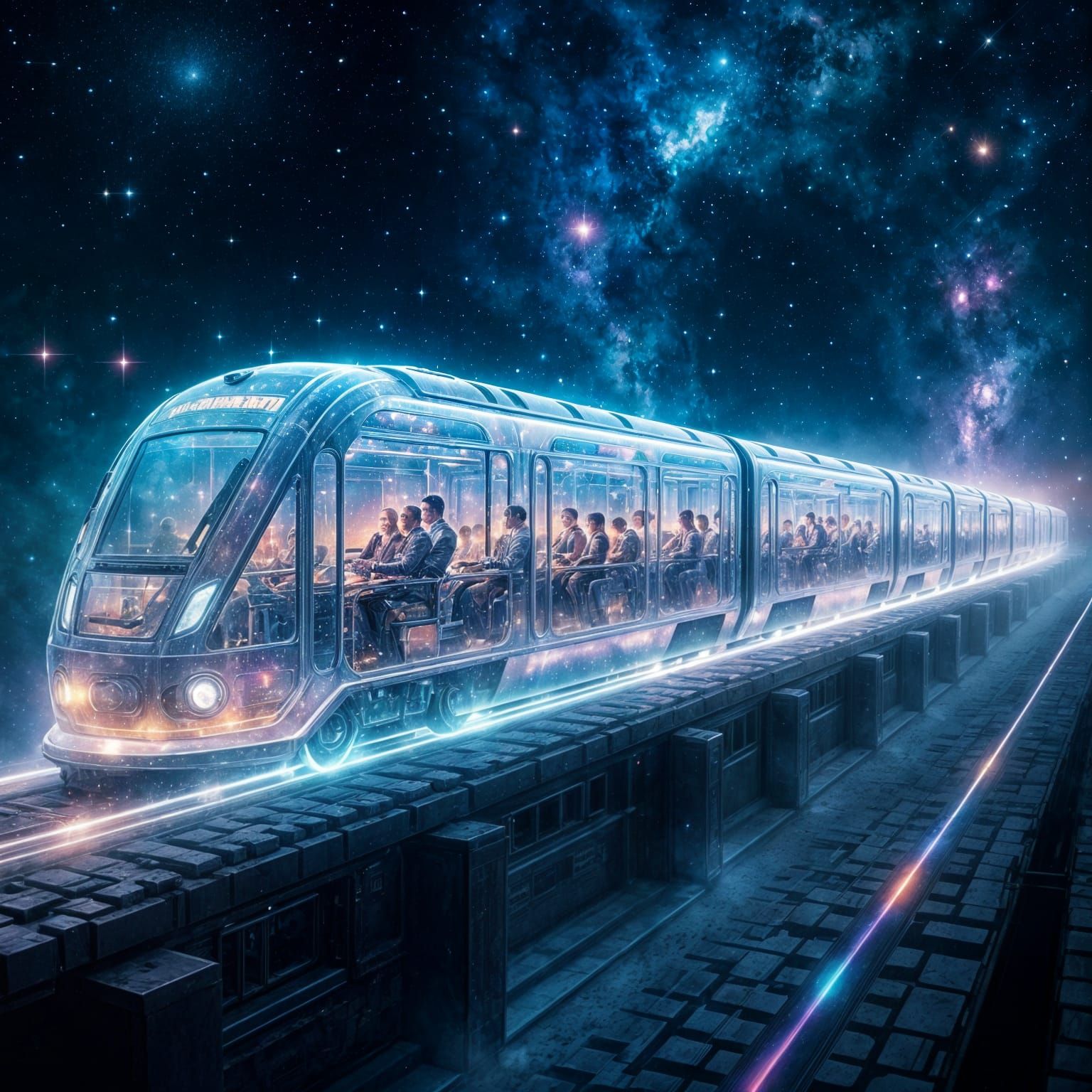 Transparent Train Speeds Through Cosmic Space