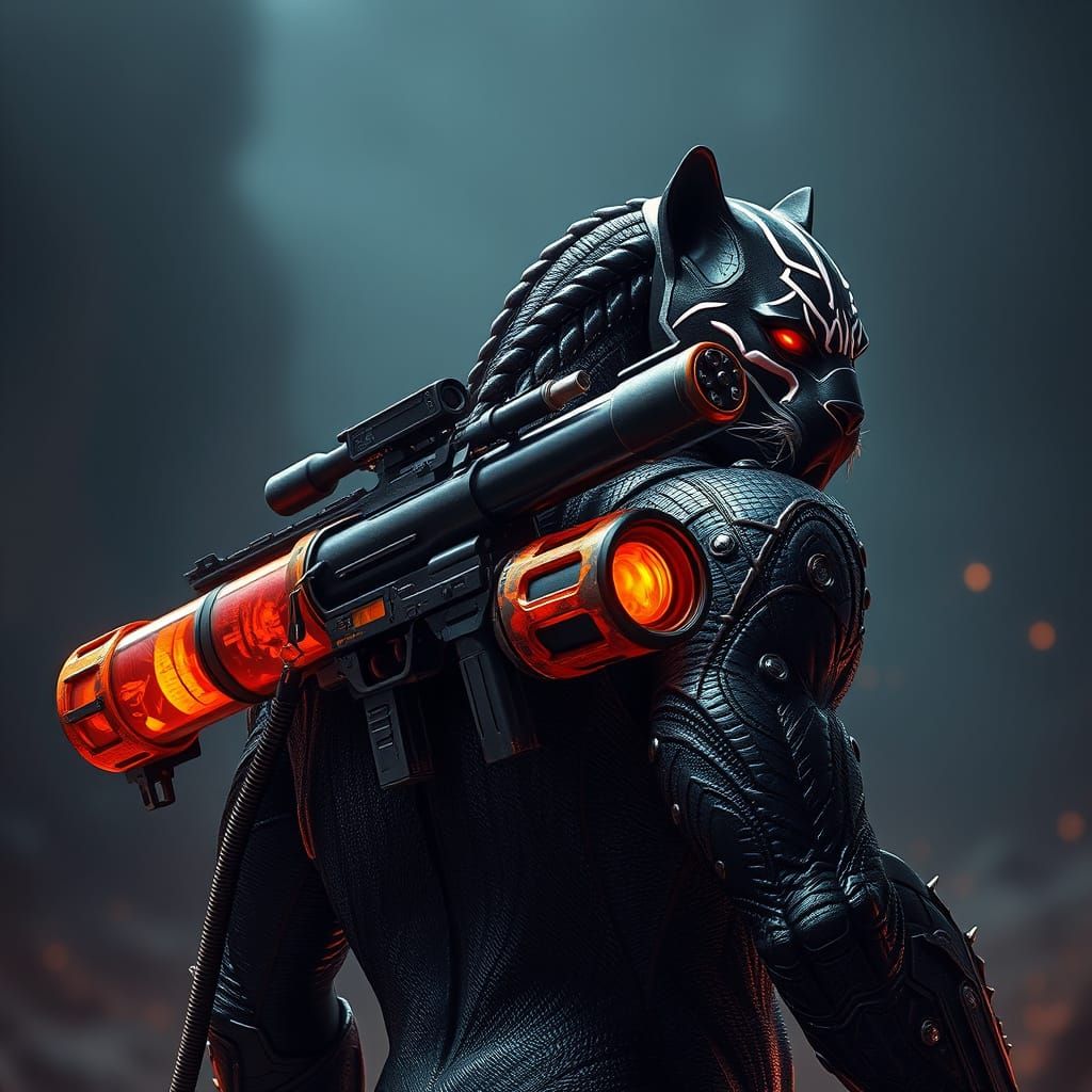 Epic Cinematic Black Panther Wields Acid Gun