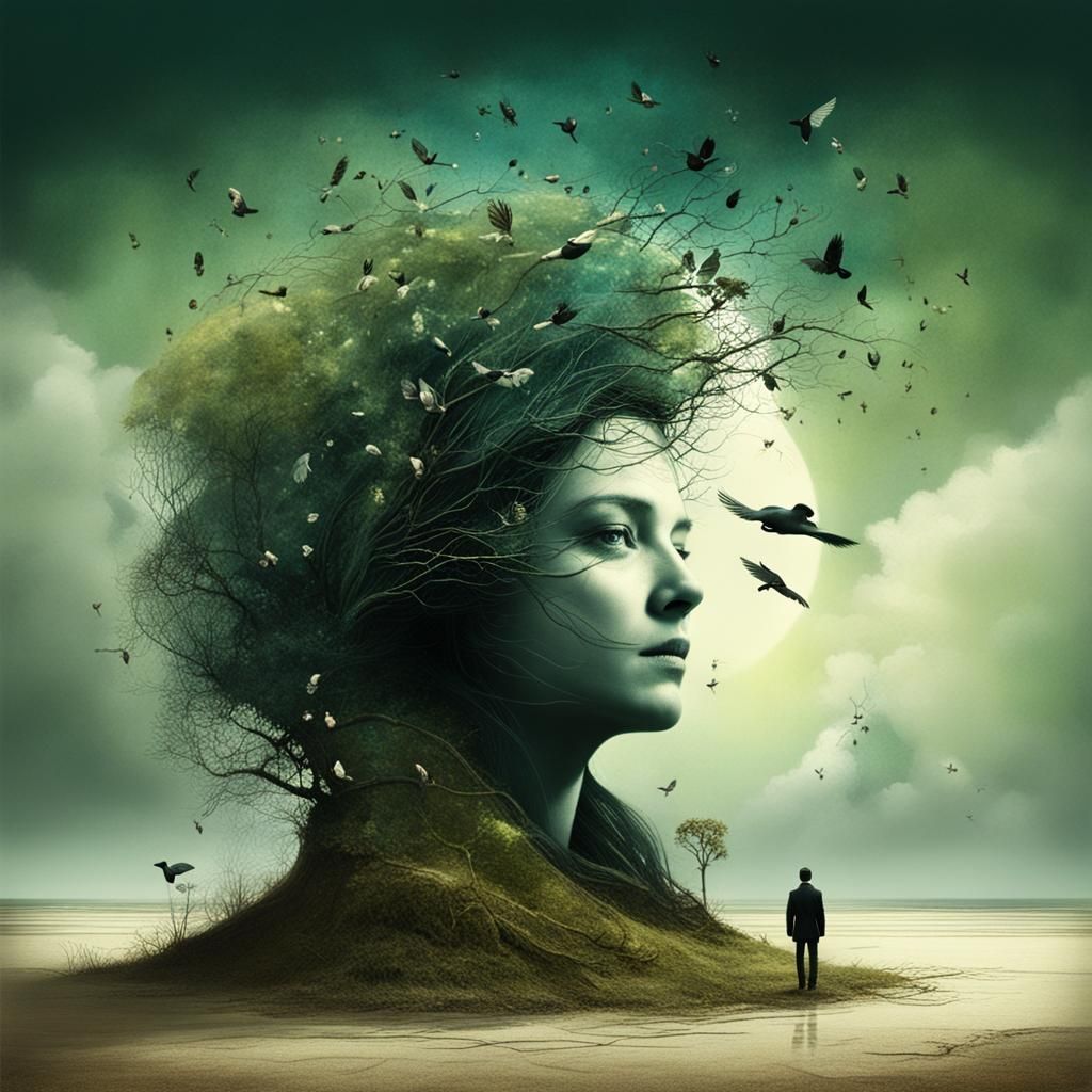 Dreamlike Artistic Fusion in Photography and Painting Styles