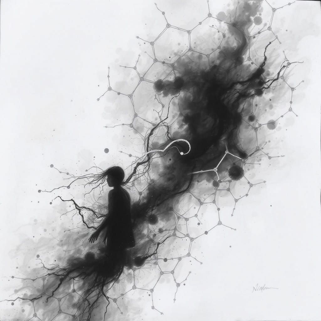 Charcoal Art of Ephemeral Memories