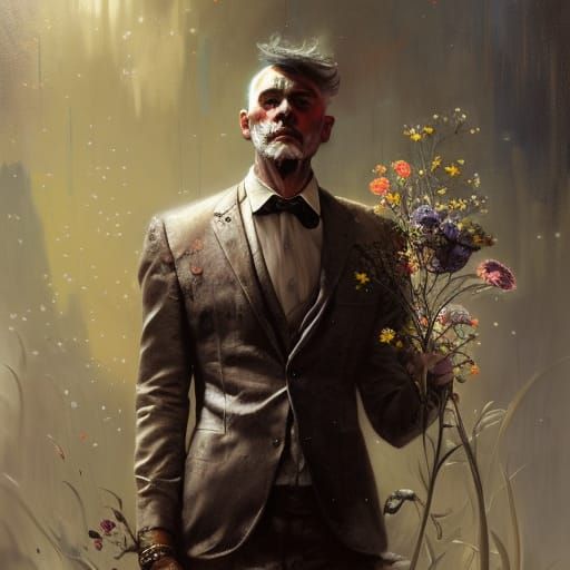 Aetherpunk Gentleman in Dark Fantasy Style