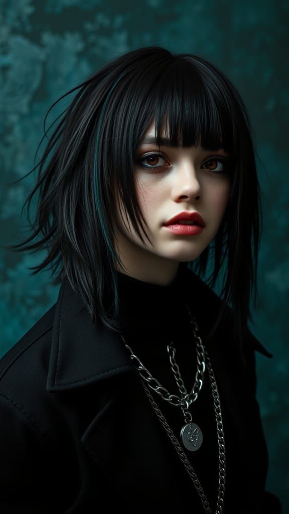 Edgy Gothic Portrait in Contemporary Style