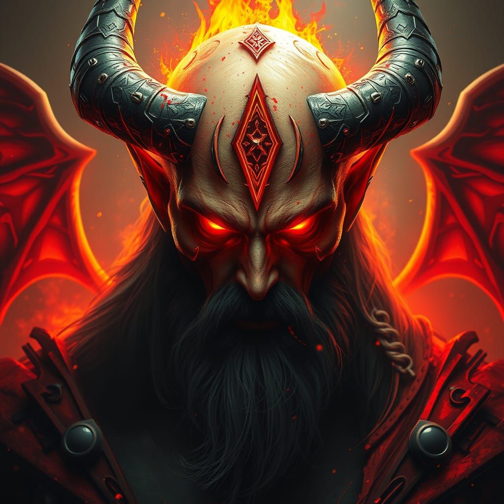 Satan in Triadic Colors Concept Art