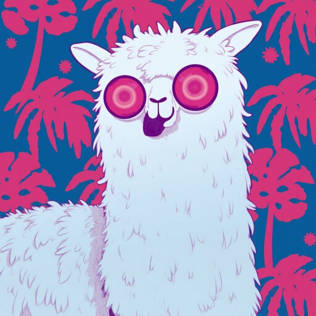 Pasta Chef Llama's Psychedelic Dreamscape Adventure