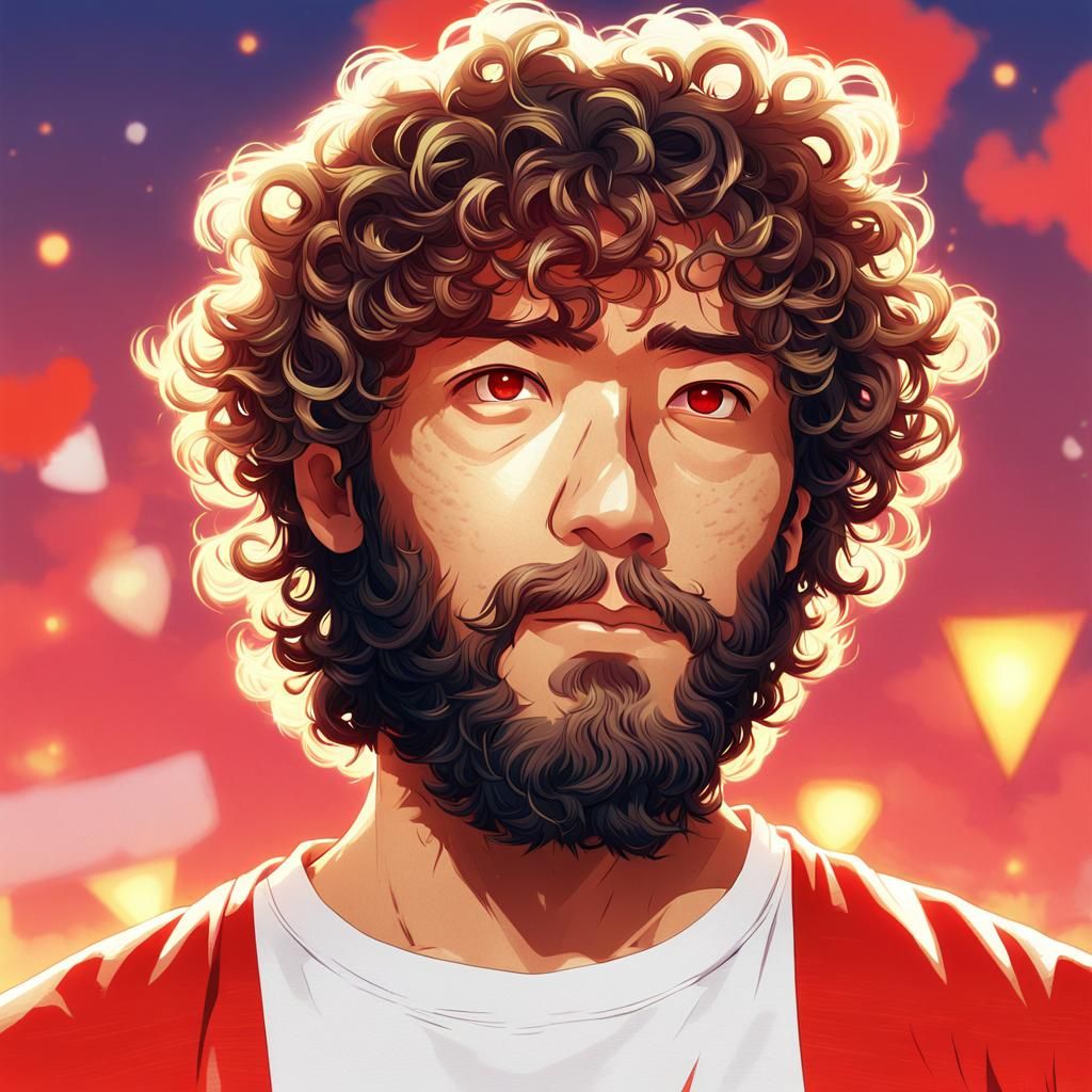 Brazilian Man in Anime Style Key Visual