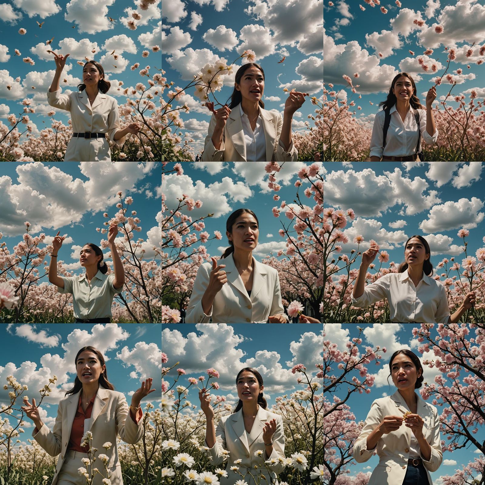 Cherry Blossoms in the Wind: A Cinematic Still