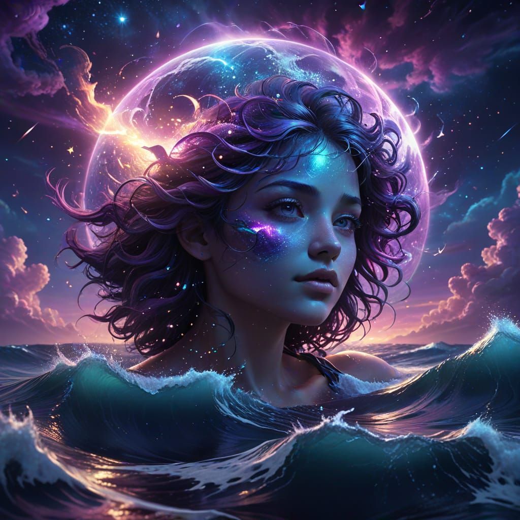 Cosmic Waves: A Holographic Astral Fantasy