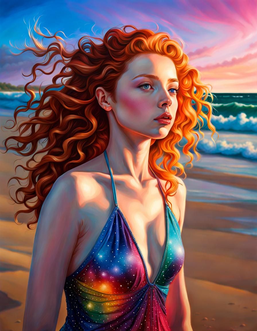Francesca Capaldi on beach