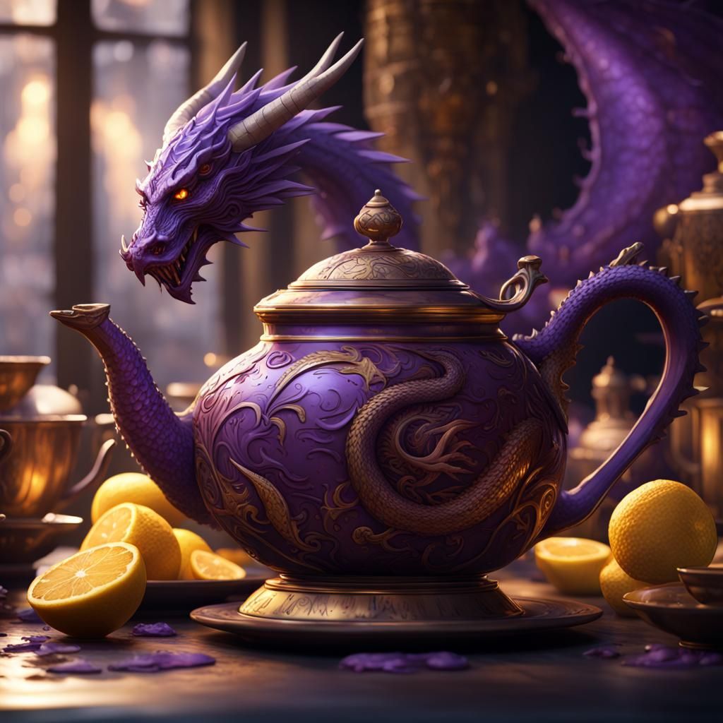 Dragon Tea: Dark Fantasy Concept Art in 8K