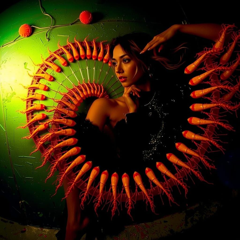 Glamorous Woman in Dramatic Chiaroscuro Lighting