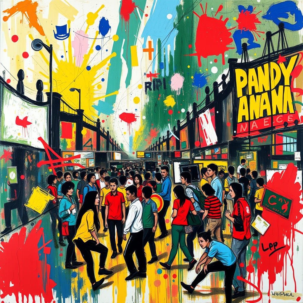 Boisterous Abstract Scene in Expressive Style