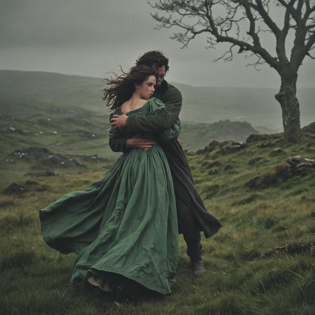 Out on the wily, windy moors We'd roll and fall in green You...