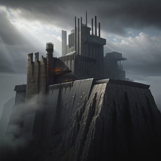 Medieval Futurism Fortress in Steel