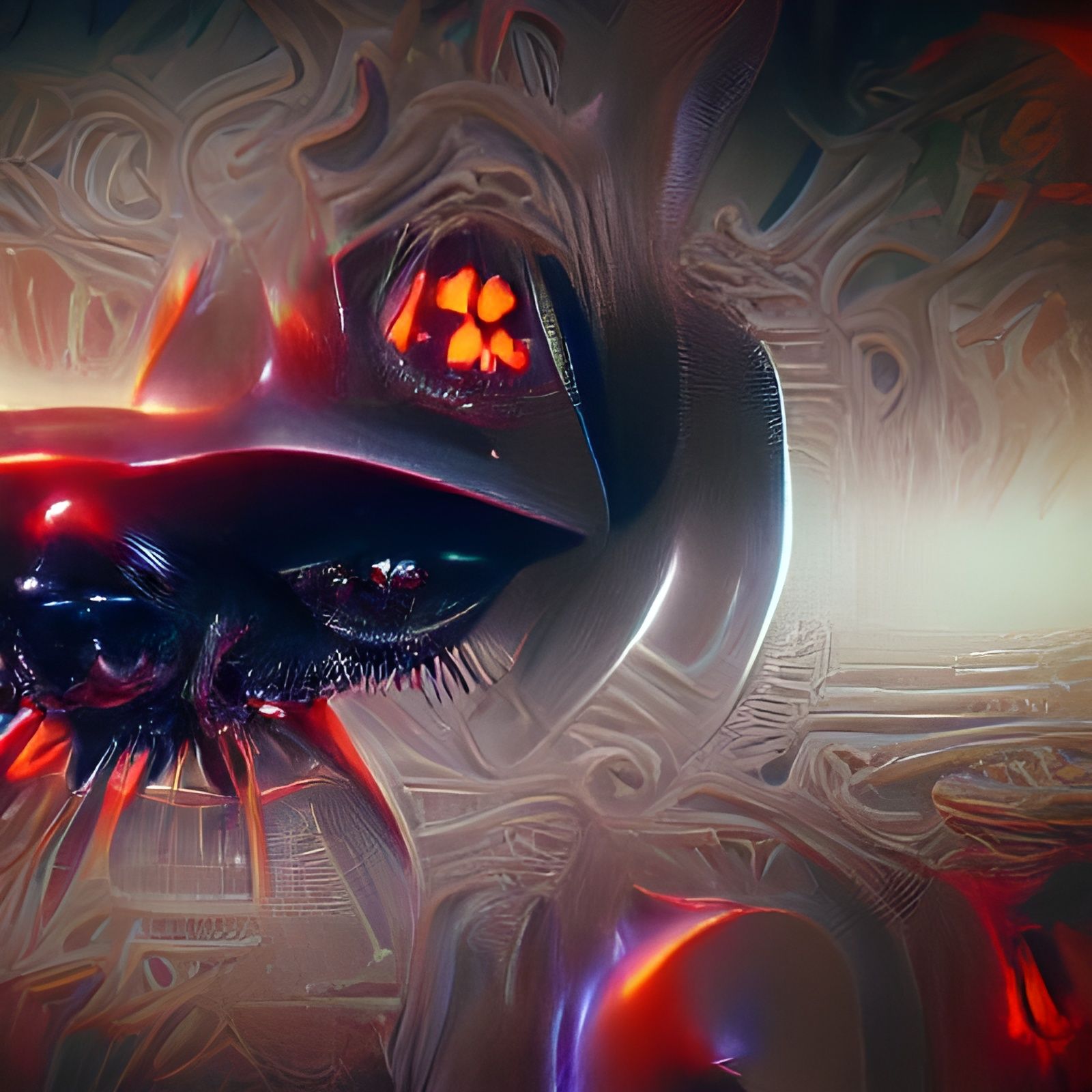 Retro Dark Futurism Portal to Hell in 8k