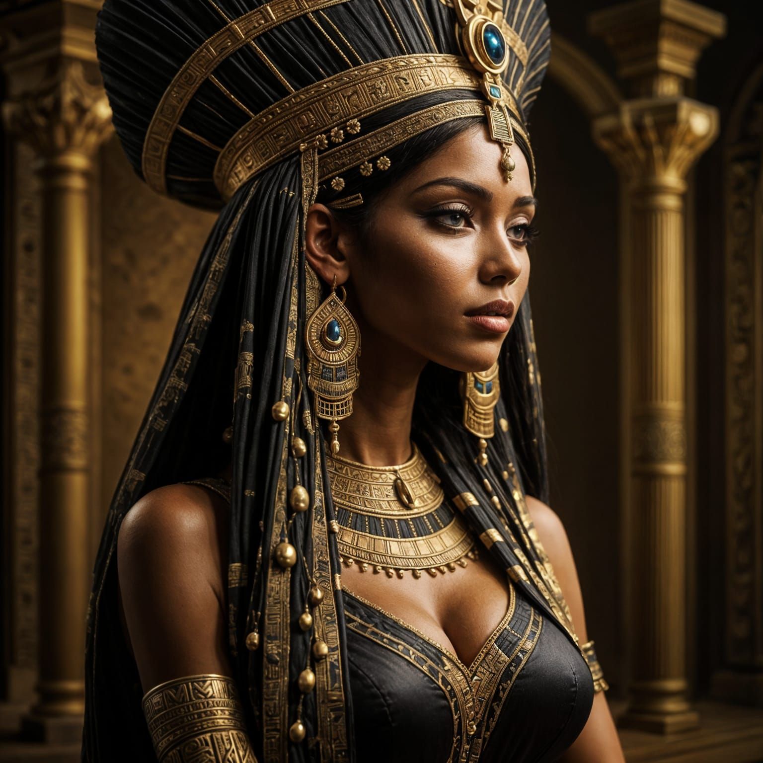 Anck Su Namun Portrait in Ancient Egyptian Attire