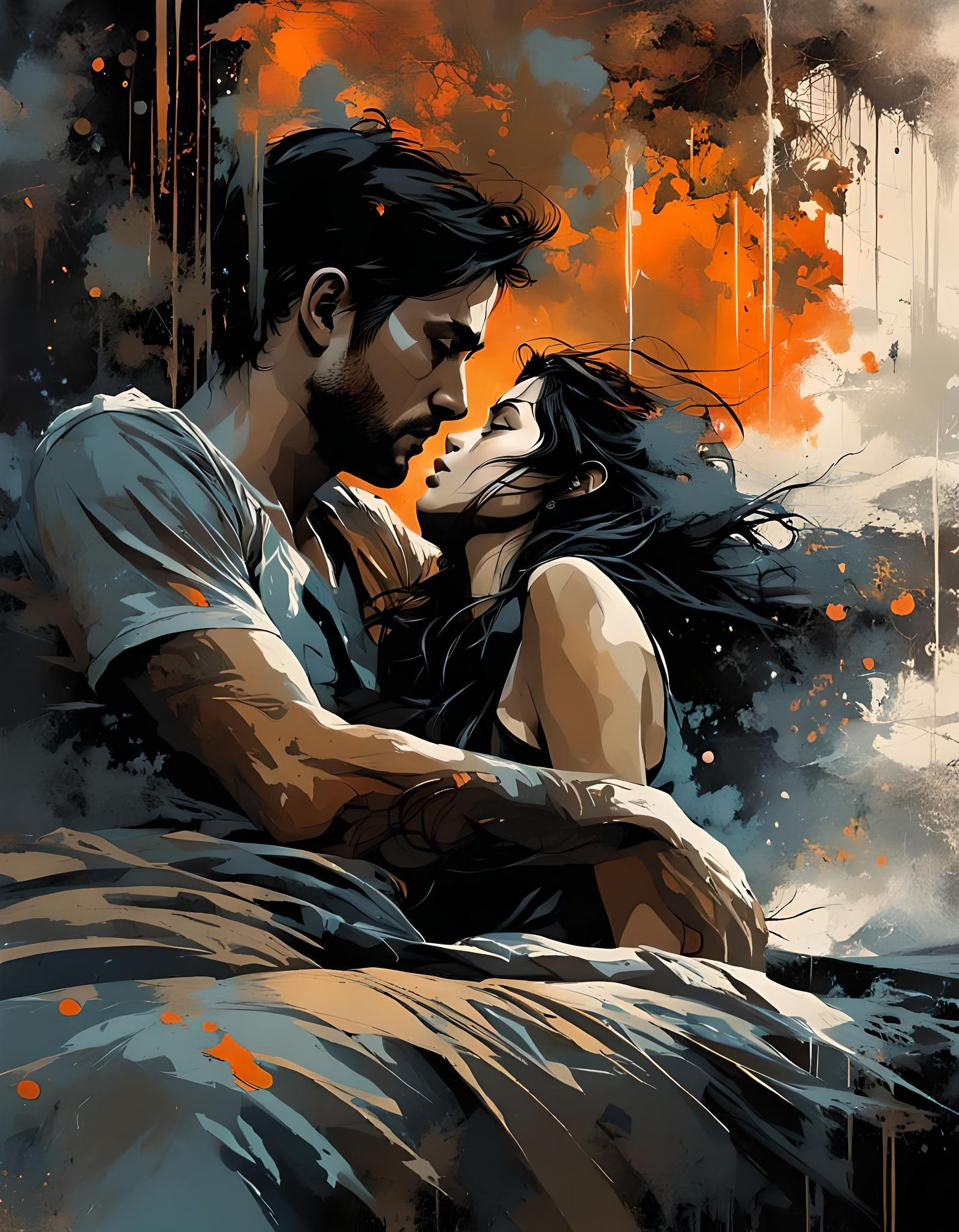 Nostalgic Bedroom Wallpaper: Digital Painting