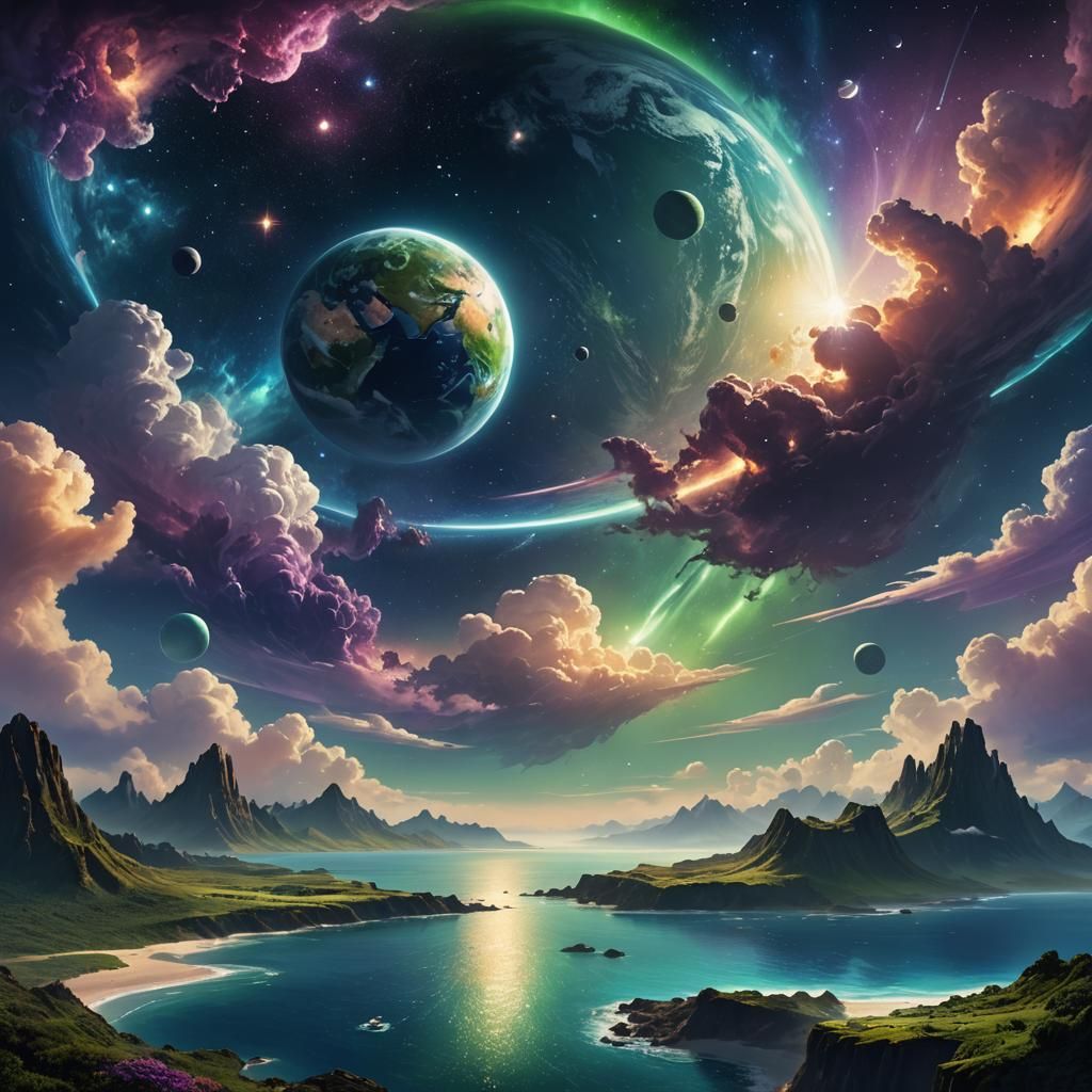 Earth in Space: A Fantasy Concept Art