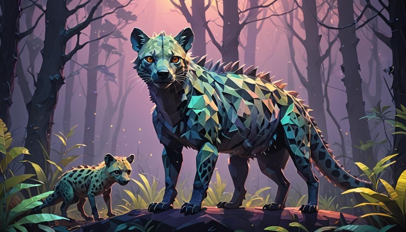 Gecko Hyena Hybrid Creature