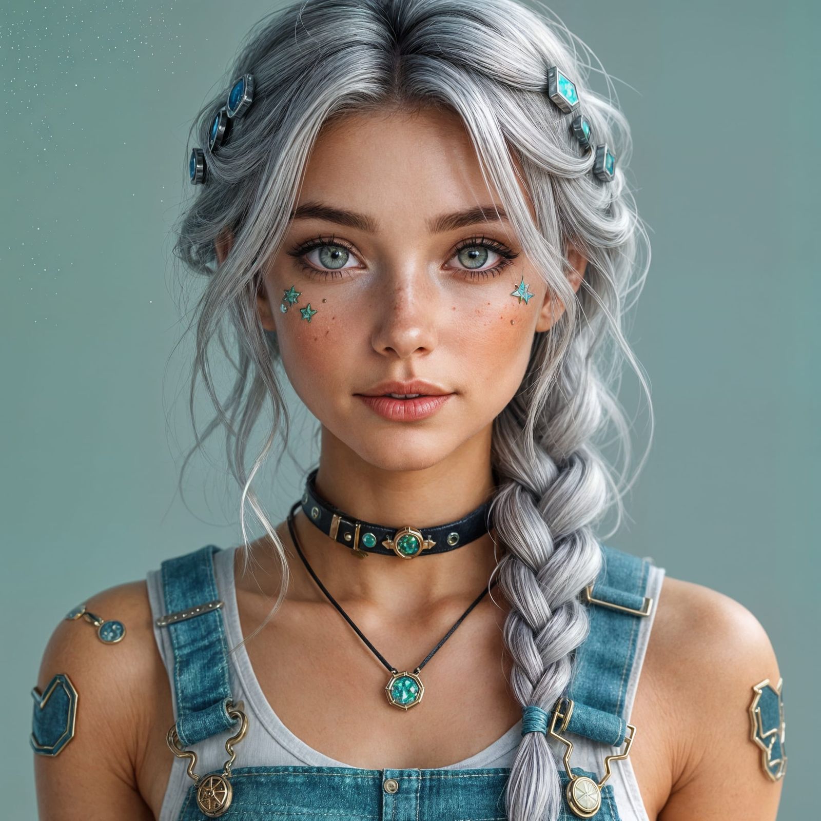 Post-Human Teen with Cybernetic Eye and Temporal Scars