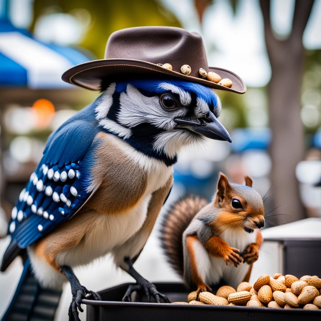Bluejay Sheriff Arrests Squirrel in Miami: Professional Phot...