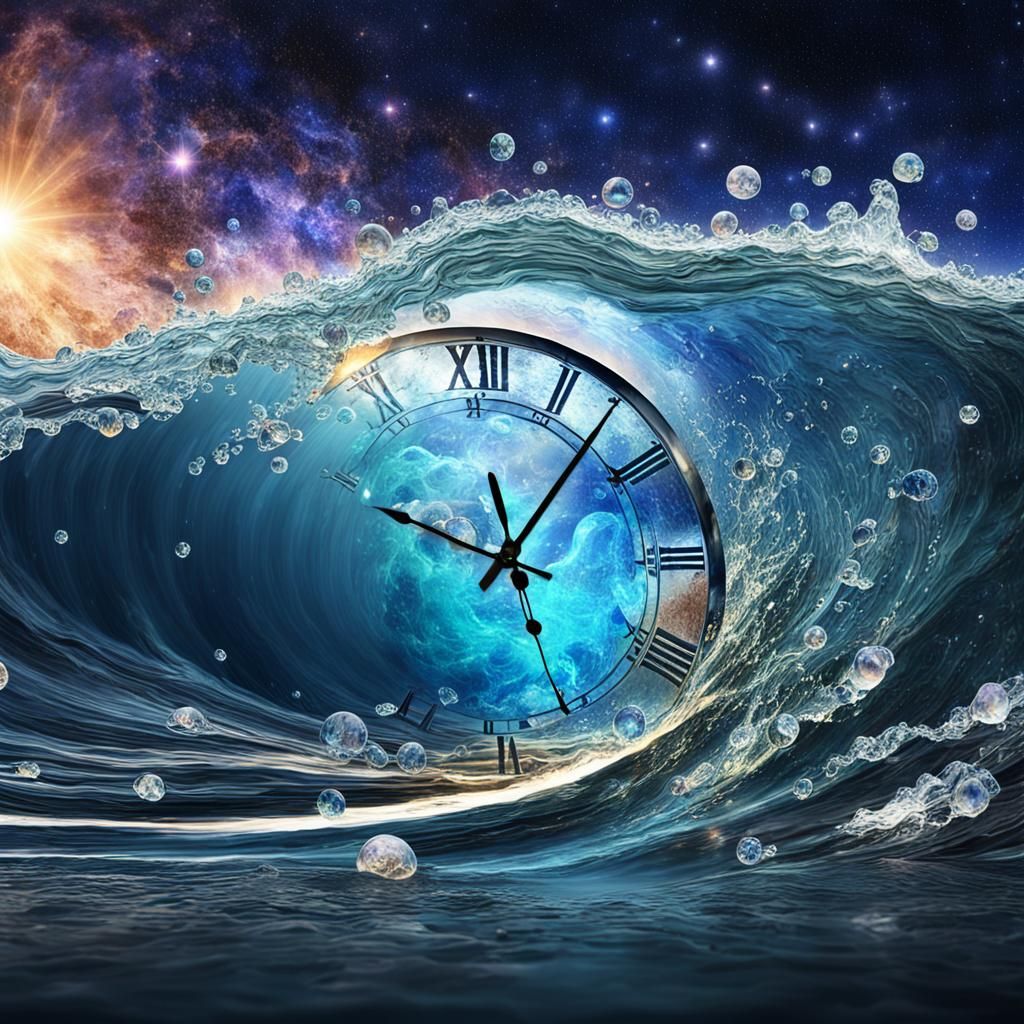 Time Tsunami with Planets and Broken Glass Effect