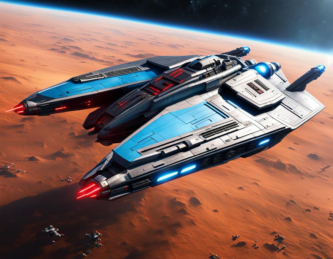 Star Wars Spaceship with Chrome and War Paint