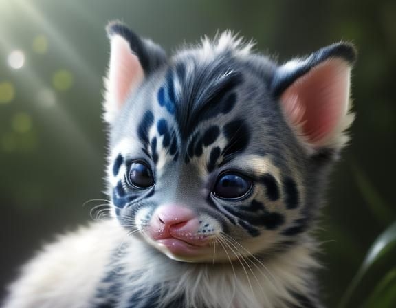 Sleeping Baby Alien Portrait in Hyperrealistic Style