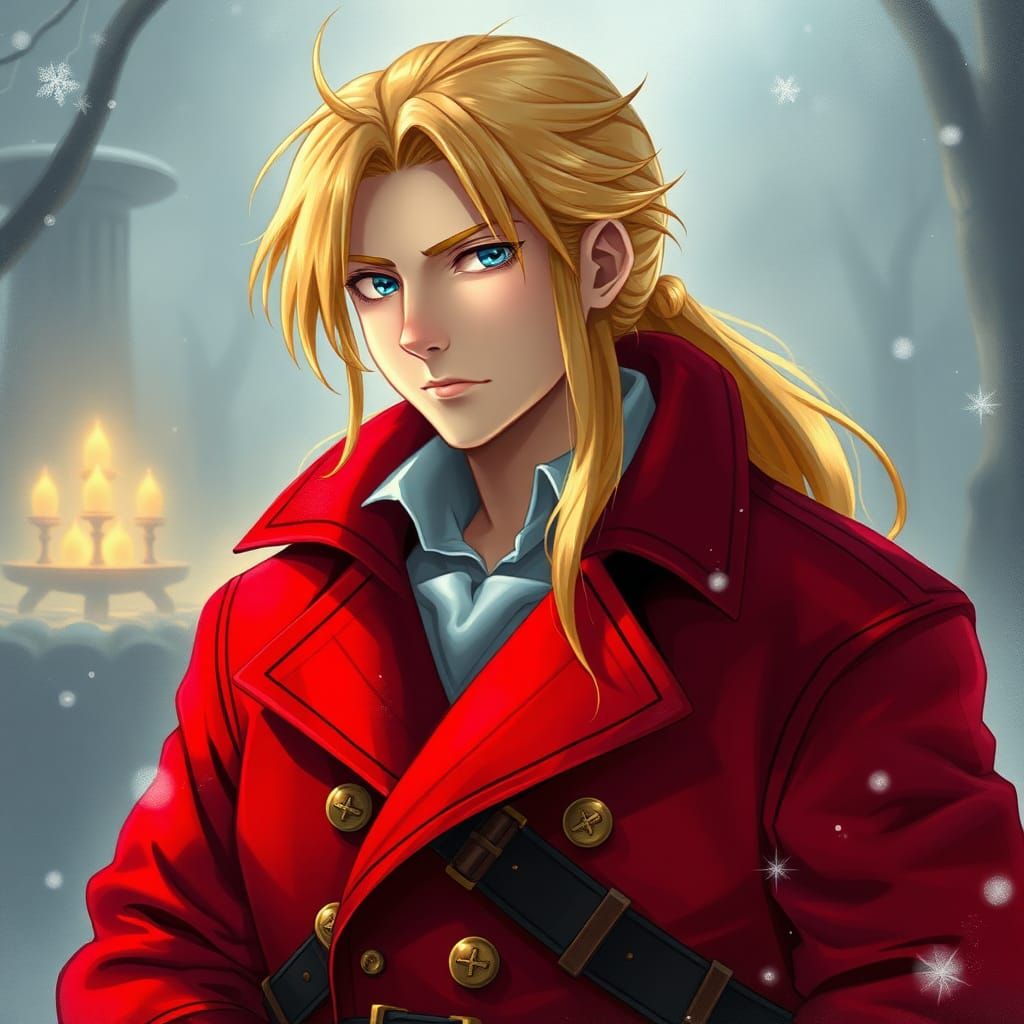 Edward Elric in Red Coat, Fantasy Style