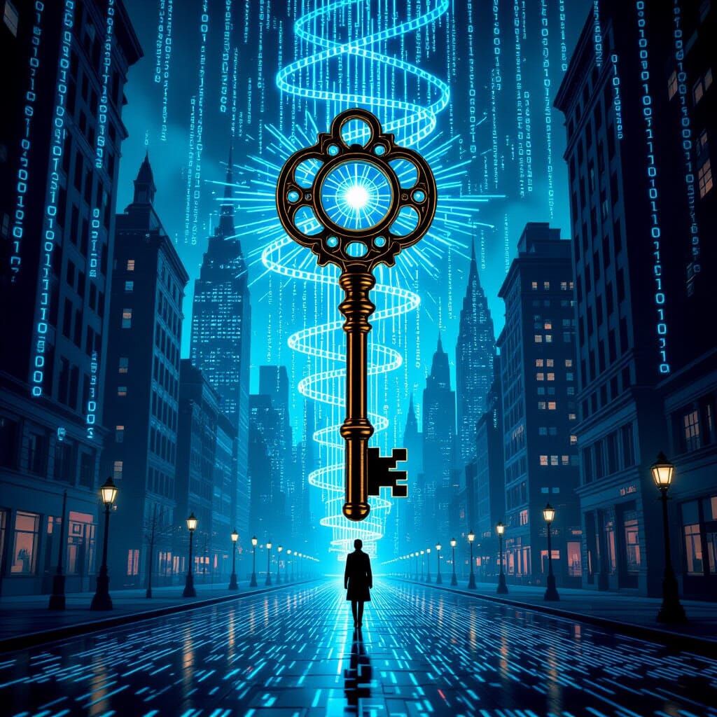 Digital Key Reconstructs Pixel Cityscape