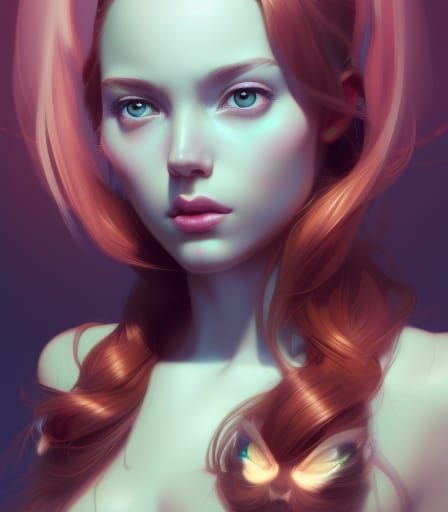 Bunny Girl Portrait in Artstation Style