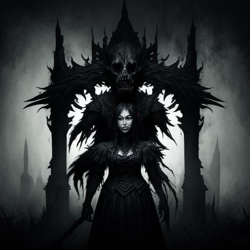 Dark Fantasy Aswang Emerges from Gothic Shadows