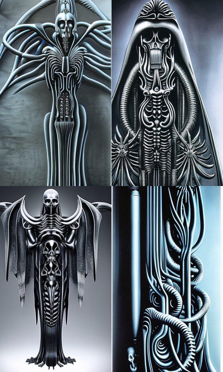 Biomechanical Necromorph in Giger Style