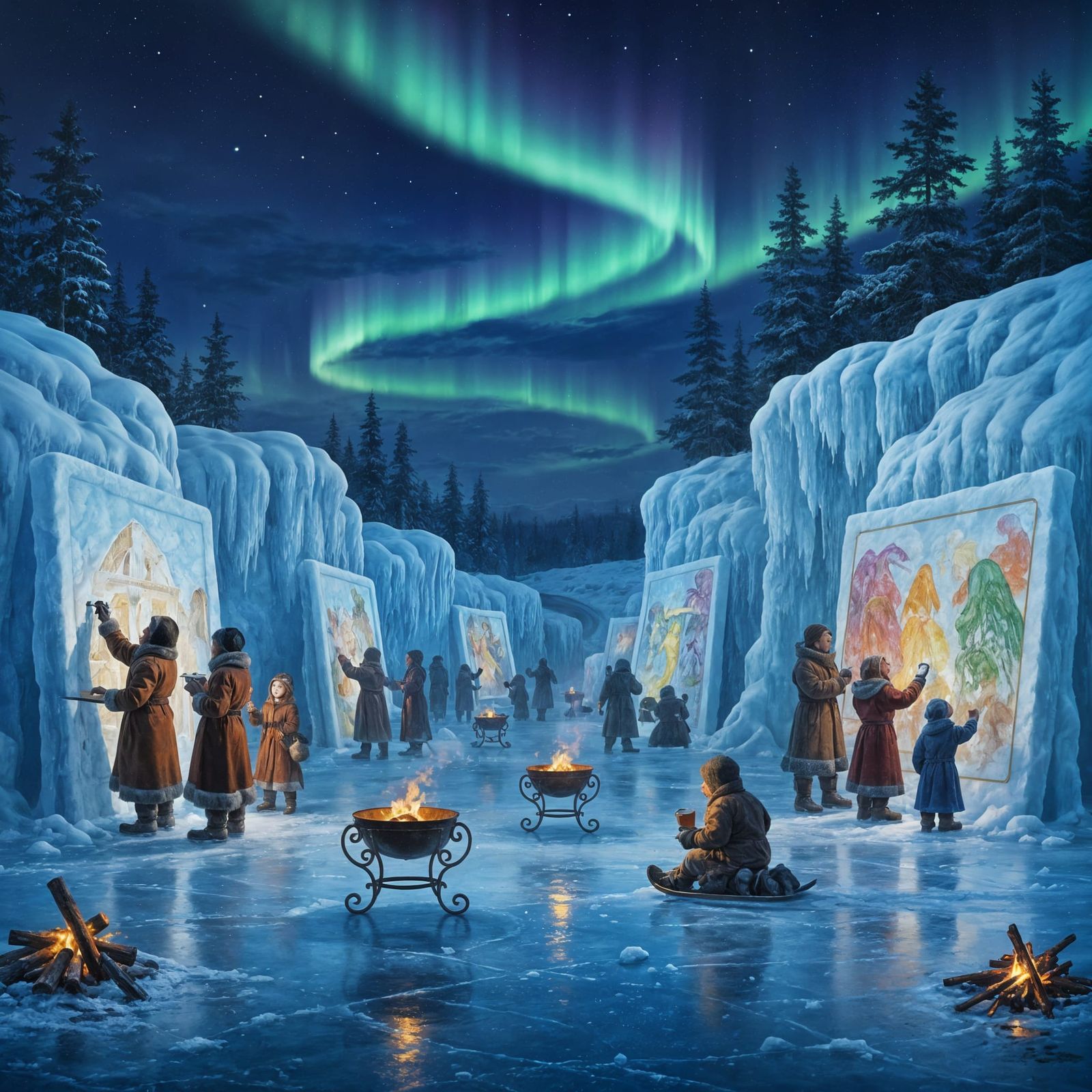 Frozen Lake Festival: Painting the Northern Lights