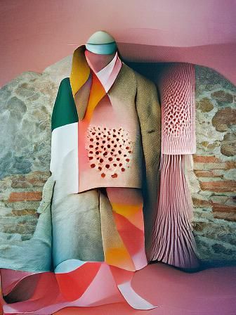 Man in Colorful Robe in Arched Environment