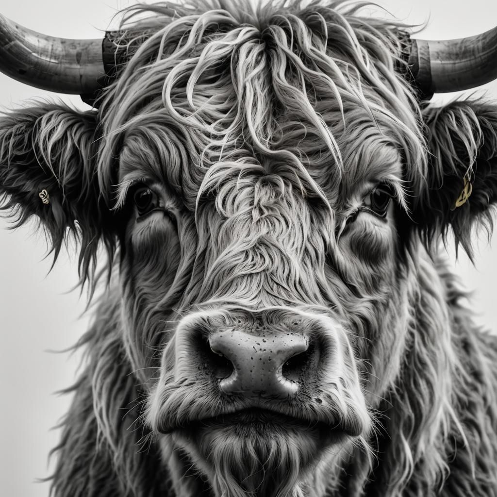 highland cow portrait