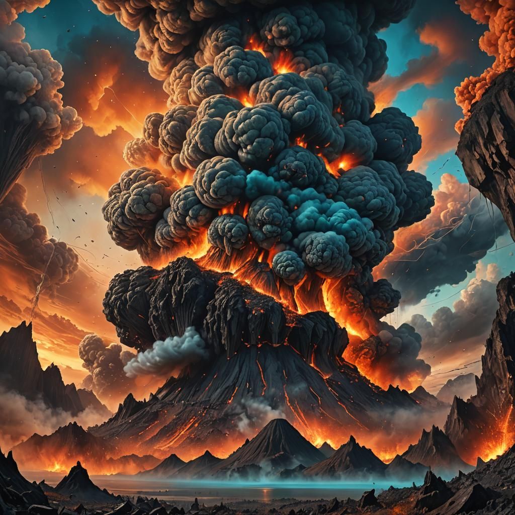 Mount Toba Eruption: Fantasy Concept Art