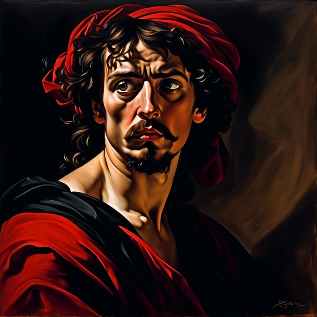 Caravaggio style portrait