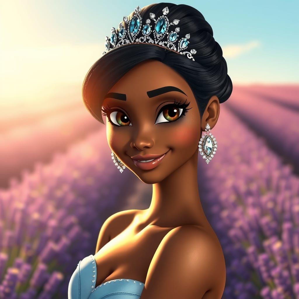 Princess Tiana in Provence: Art Nouveau Portrait