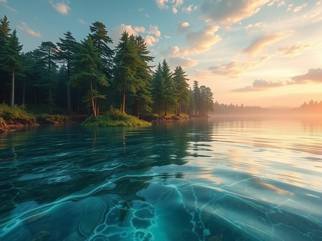 Surreal Digital Art: A Forest of Water