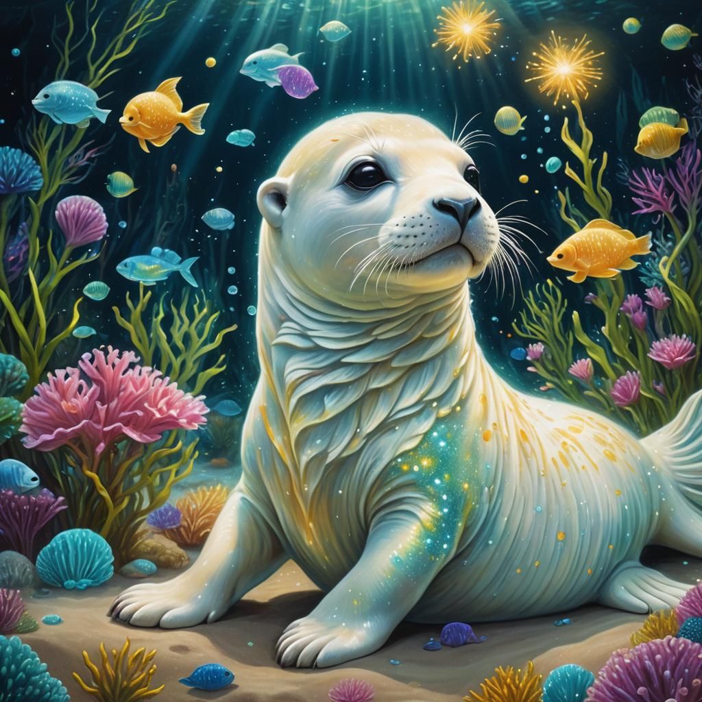 White Sea Lion Pup