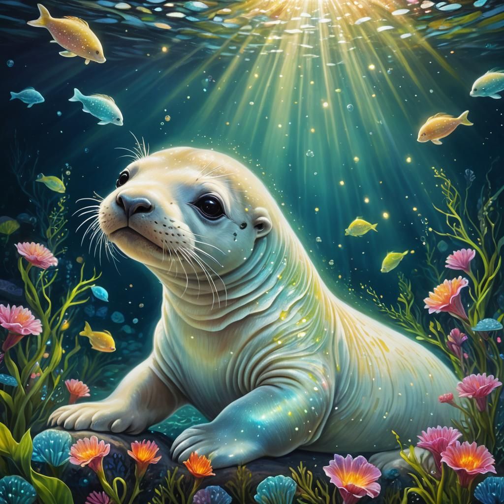 White Sea Lion Pup