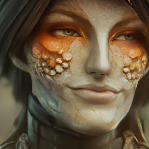 Phantom Portrait in Hyperdetailed Art Nouveau Style