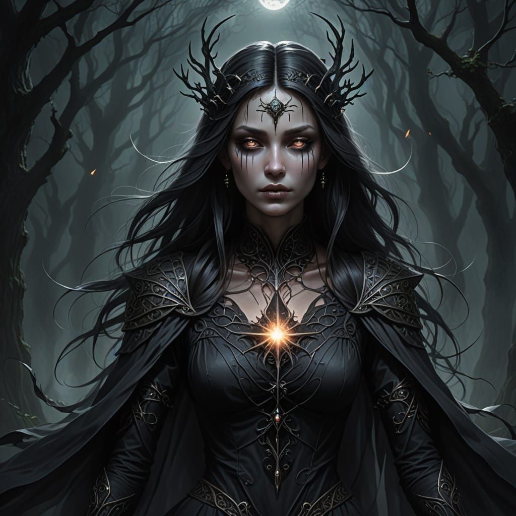 Mysterious Dark Ethereal Spirit Ascending