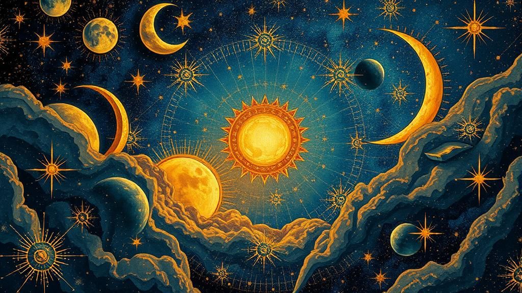 Celestial Tapestry in Holographic Illustration