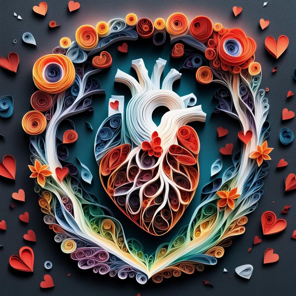 Heart in paper