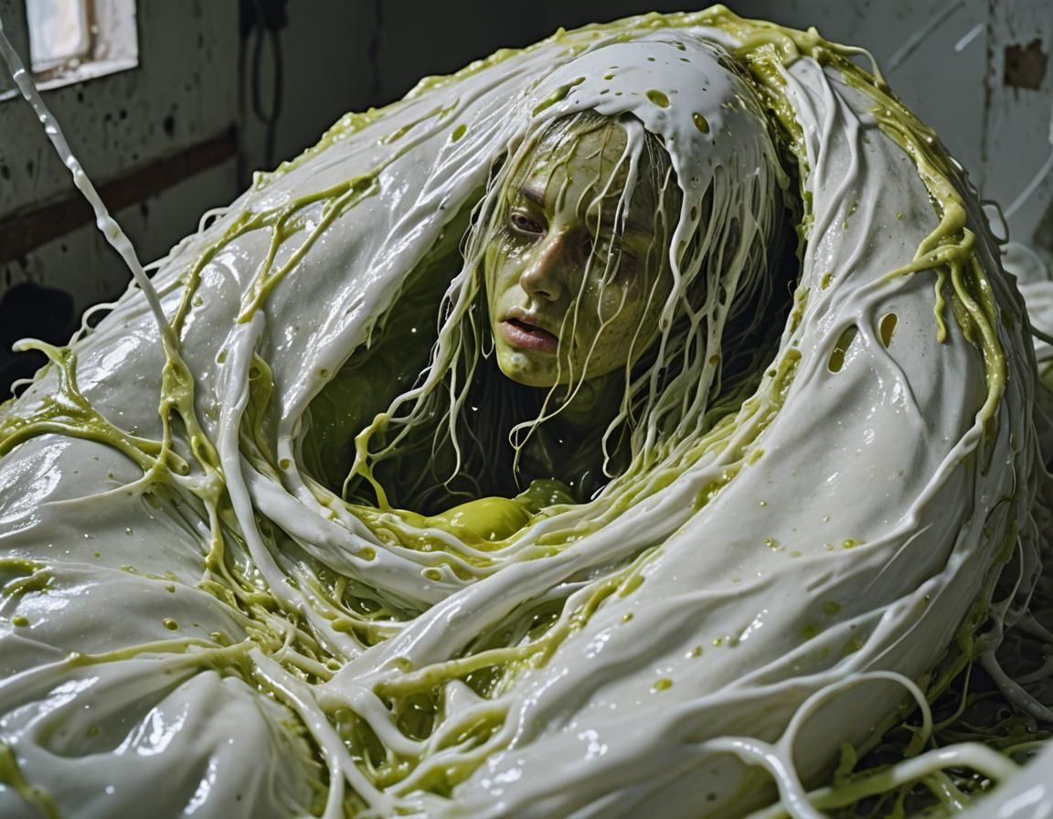 Girl Emerges from Biopunk Cocoon