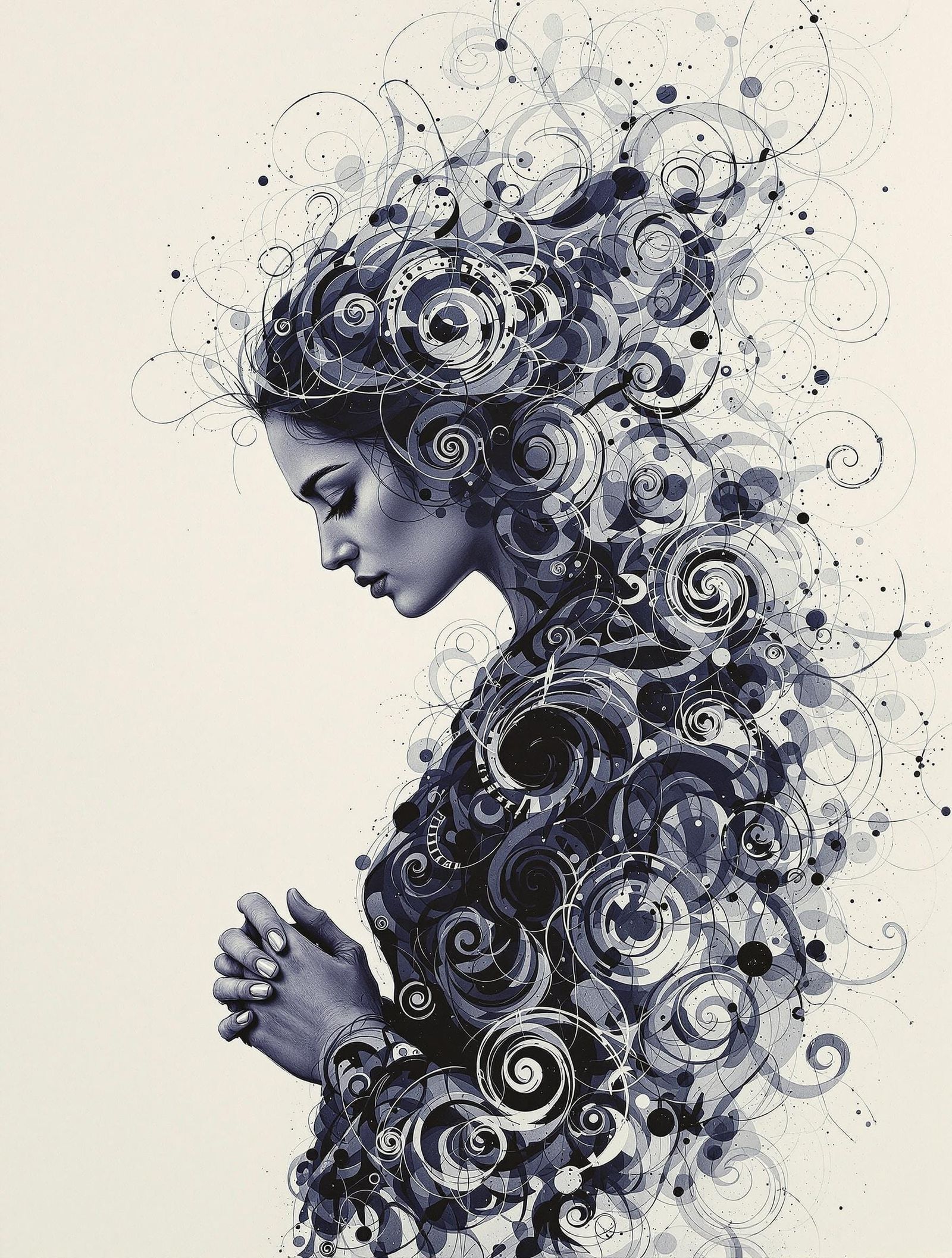 North African Woman in Contemplative Repose